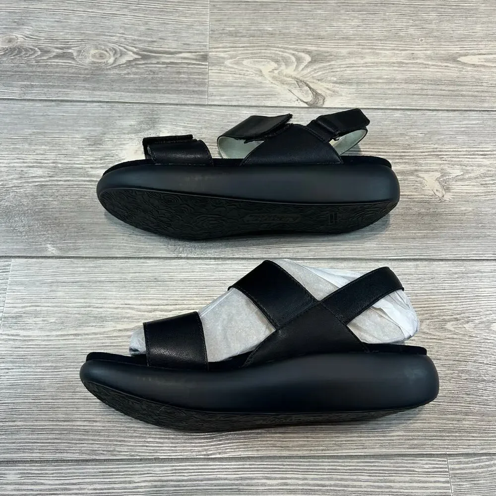 Alegria Bailee Women's Black Leather Triple Strap Sandals NIB Size 40 9.5-10 - Picture 4 of 7
